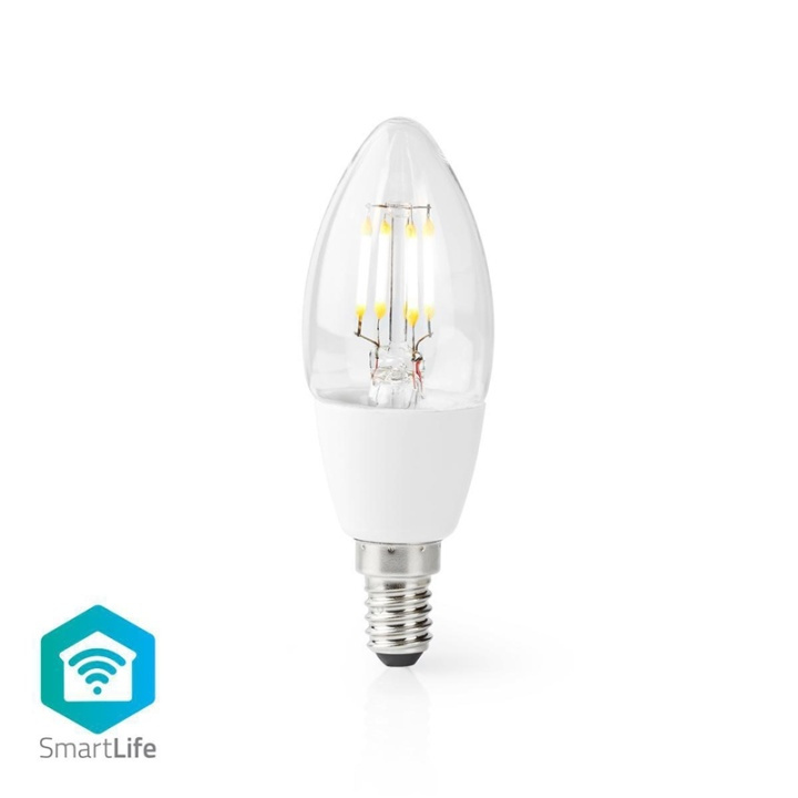 Nedis SmartLife LED Lyspære | Wi-Fi | E14 | 400 lm | 5 W | Varm Hvit | 2700 K | Glass | Android™ / IOS | Lyshvit | 1 stk i gruppen HJEM, HUS OG HAGE / Smarthus / Smart belysning hos TP E-commerce Nordic AB (38-95304)