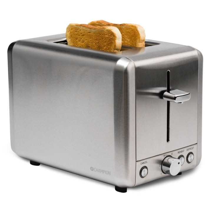 Champion Brødrister 2 plater 925W BR220 Rustfritt stål i gruppen HJEM, HUS OG HAGE / Husholdningsapparater / Brødristere og toastjern / Brødristere hos TP E-commerce Nordic AB (38-95340)