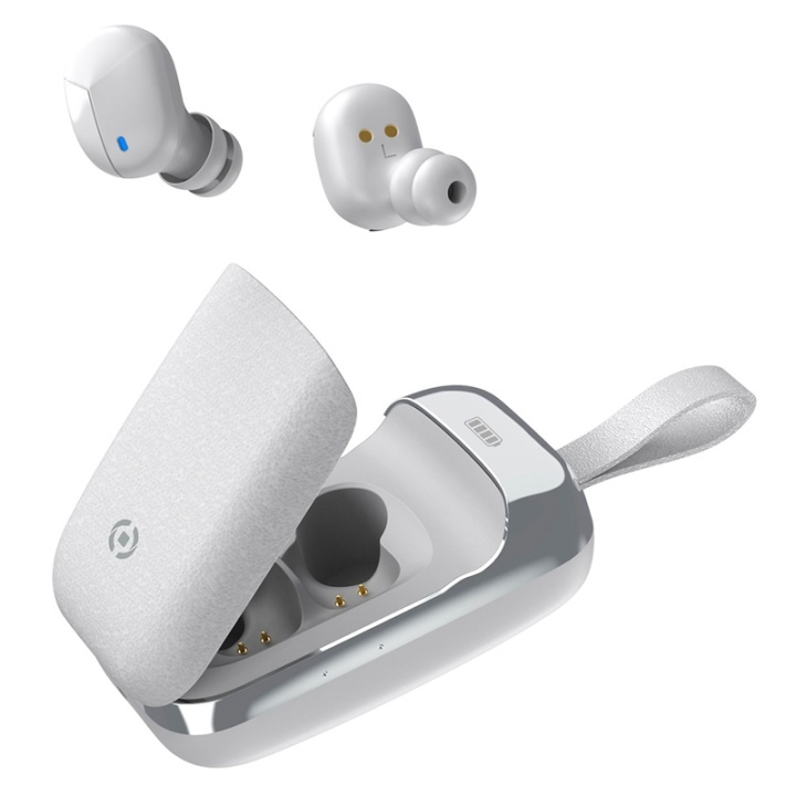 Celly Flip1 True Wireless Headset-ørepropper Hvit i gruppen Elektronikk / Lyd & Bilde / Hodetelefoner & Tilbehør / Hodetelefoner hos TP E-commerce Nordic AB (38-95482)