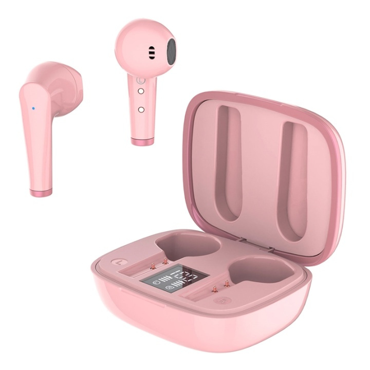 Celly Fuz1 True Wireless Headset Drop Pink i gruppen Elektronikk / Lyd & Bilde / Hodetelefoner & Tilbehør / Hodetelefoner hos TP E-commerce Nordic AB (38-95484)