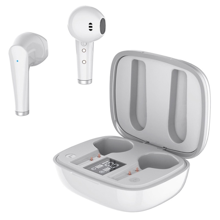 Celly Fuz1 True Wireless Headset Drop, hvit i gruppen Elektronikk / Lyd & Bilde / Hodetelefoner & Tilbehør / Hodetelefoner hos TP E-commerce Nordic AB (38-95485)