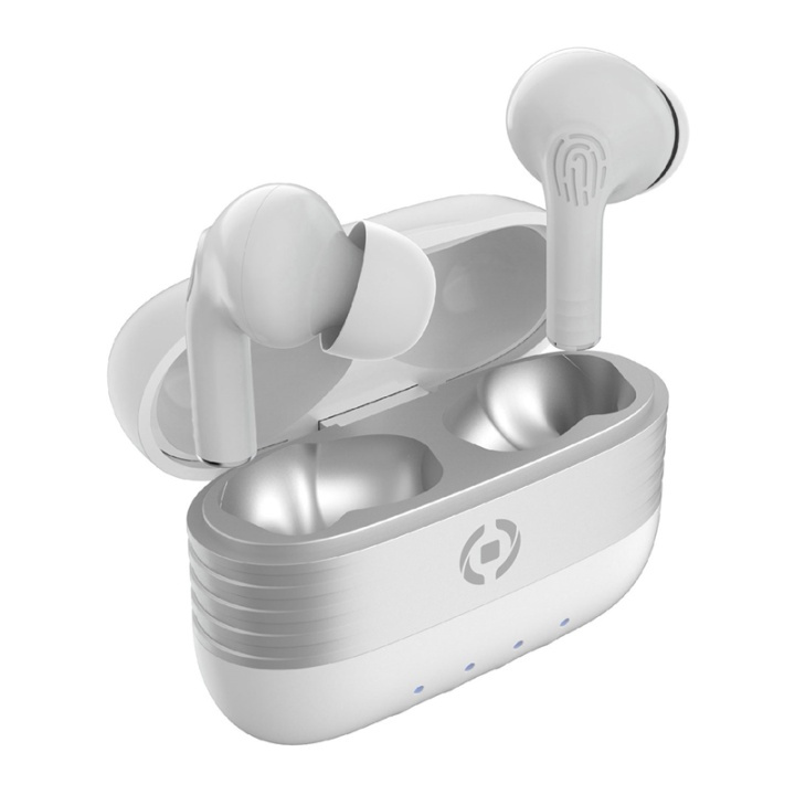 Celly Slim1 True Wireless Headset In-ear Hvit i gruppen Elektronikk / Lyd & Bilde / Hodetelefoner & Tilbehør / Hodetelefoner hos TP E-commerce Nordic AB (38-95489)