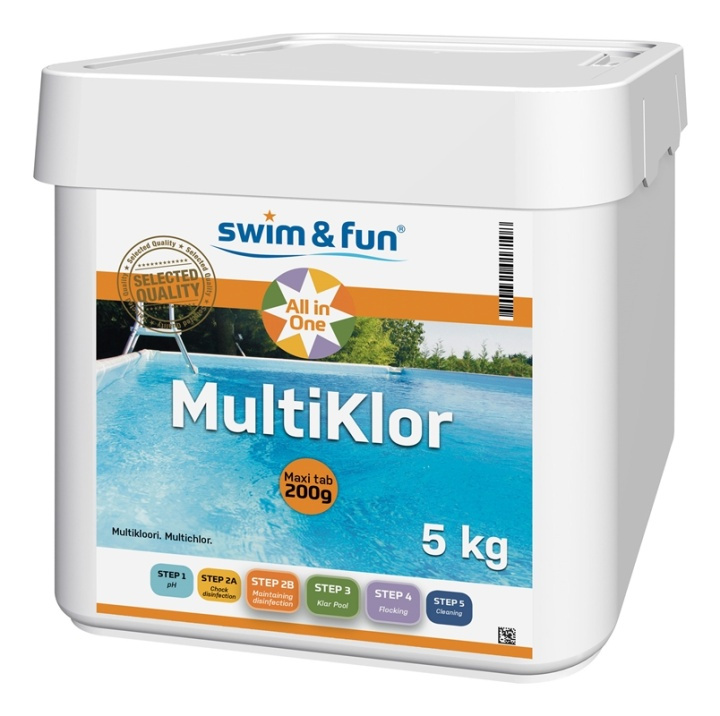 MultiKlor Maxi tab 200g 5 kg i gruppen HJEM, HUS OG HAGE / Hageprodukter / Basseng og tilbehør / Bassengkemikalier hos TP E-commerce Nordic AB (38-95672)