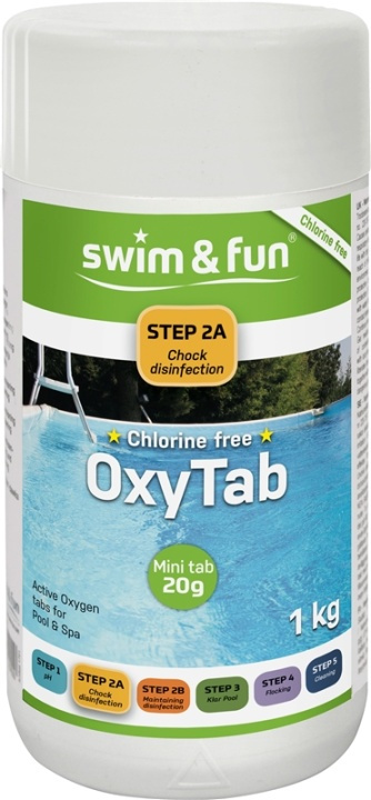 OxyTabs 20 gr.1 kg, Chlorine free i gruppen HJEM, HUS OG HAGE / Hageprodukter / Basseng og tilbehør / Bassengkemikalier hos TP E-commerce Nordic AB (38-95676)