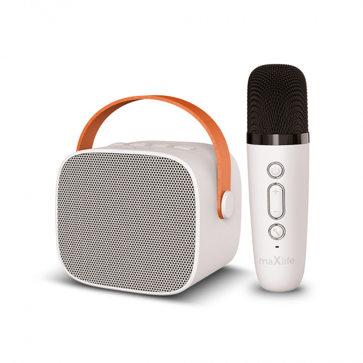 Maxlife MXKS-100 karaokesett med Bluetooth, hvit i gruppen Elektronikk / Lyd & Bilde / Håndholdte mikrofoner hos TP E-commerce Nordic AB (38-95932)