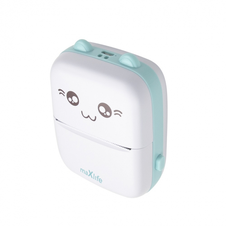 Maxlife MXTP-100 Thermal Printer - bærbar miniskriver med Bluetooth, blå i gruppen SPORT, FRITID & HOBBY / Morsomme produkter / Smarte produkter hos TP E-commerce Nordic AB (38-95936)