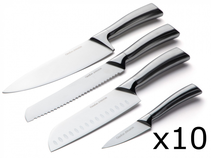Orrefors Jernverk Knivset 4 knivar, Stål, 10-pack i gruppen HJEM, HUS OG HAGE / Kjøkkenutstyr / Kjøkkenkniver og knivslipere hos TP E-commerce Nordic AB (38-96495-PKT10)