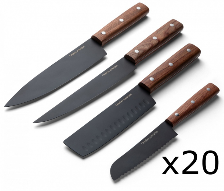 Orrefors Jernverk, Knivset Askträ 4 knivar, 20-pack i gruppen HJEM, HUS OG HAGE / Kjøkkenutstyr / Kjøkkenkniver og knivslipere hos TP E-commerce Nordic AB (38-96496-PKT20)