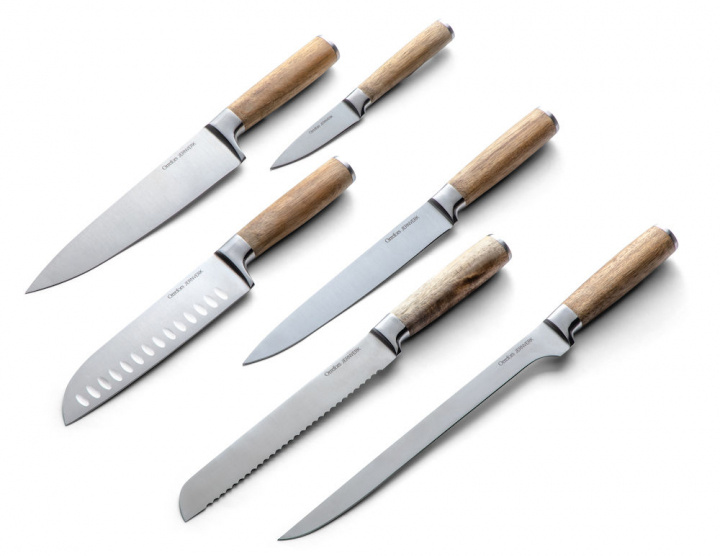 Orrefors Jernverk 6-pakning Kniver Acacia i gruppen HJEM, HUS OG HAGE / Kjøkkenutstyr / Kjøkkenkniver og knivslipere hos TP E-commerce Nordic AB (38-96527)