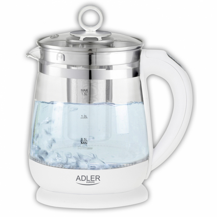 Adler AD 1299 Te- og vannkoker 1,5L med temperaturkontroll i gruppen HJEM, HUS OG HAGE / Husholdningsapparater / Vann og juice / Vannkokere hos TP E-commerce Nordic AB (38-96620)