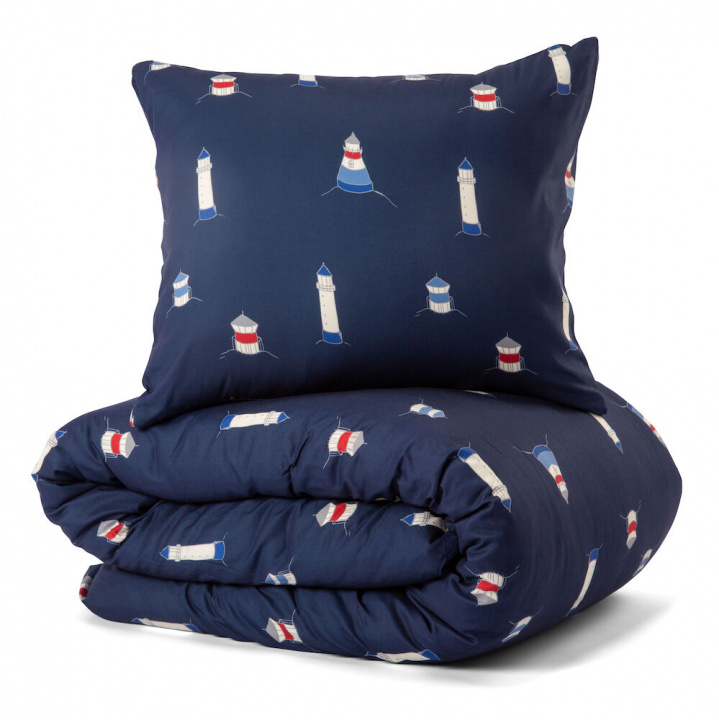 Lord Nelson Victory Karlsvik sengesett i mikrofiber, Navy i gruppen HJEM, HUS OG HAGE / Innredning / Sengetøy hos TP E-commerce Nordic AB (38-96734)