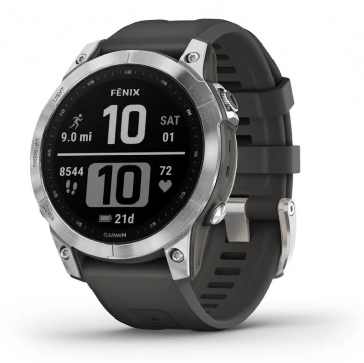 Garmin Fenix 7 47 mm GPS, grafitt i gruppen SPORT, FRITID & HOBBY / Smartwatch og Aktivitetsmålere / Smartwatches hos TP E-commerce Nordic AB (38-96769)