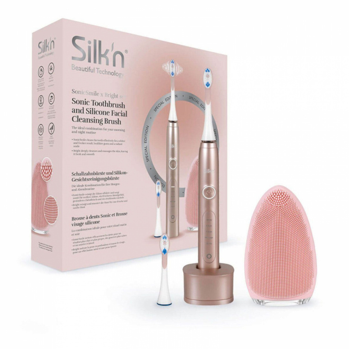 Silkn Sonic Smile & Bright Set Elektrisk tannbørste med tilbehør i gruppen HELSE OG SKJØNNHET / Munnpleie / Elektriske tannbørster hos TP E-commerce Nordic AB (38-96995)