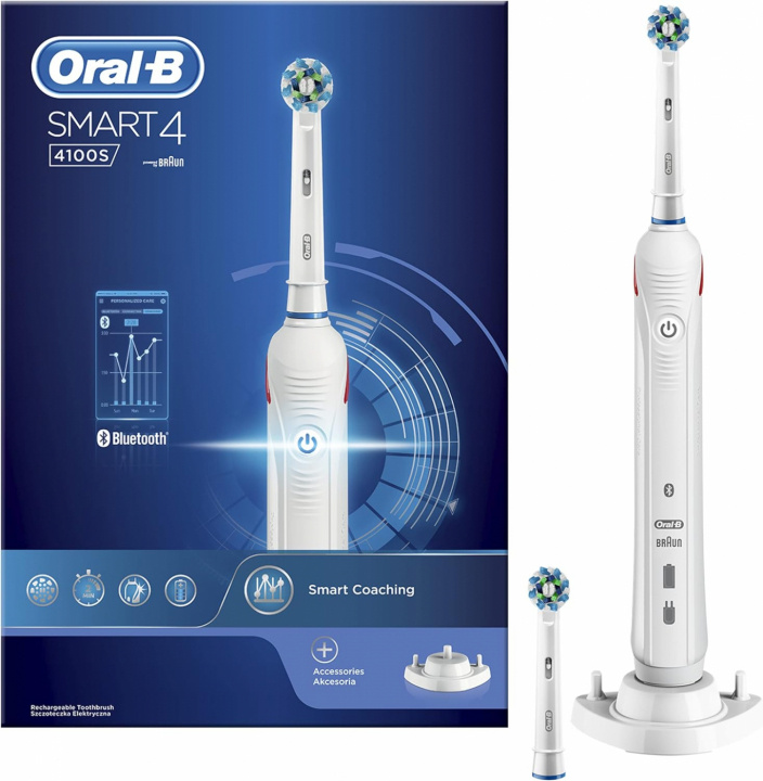 Oral-B Smart 4 4100S i gruppen HELSE OG SKJØNNHET / Munnpleie / Elektriske tannbørster hos TP E-commerce Nordic AB (38-96996)