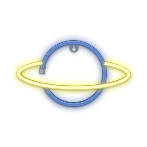 Forever Light Neon LED Light Saturn Battery + USB FLNE11, gul/blå i gruppen Elektronikk / Lys / Vegglamper hos TP E-commerce Nordic AB (38-97007)