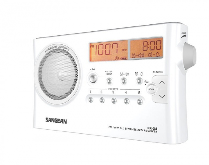 Sangean PR-D4 Bærbar radio med 170 timers batterilevetid i gruppen Elektronikk / Lyd & Bilde / Hjemmekino, HiFi og bærbar / Radio & Vekkerklokker / Radio hos TP E-commerce Nordic AB (38-97039)