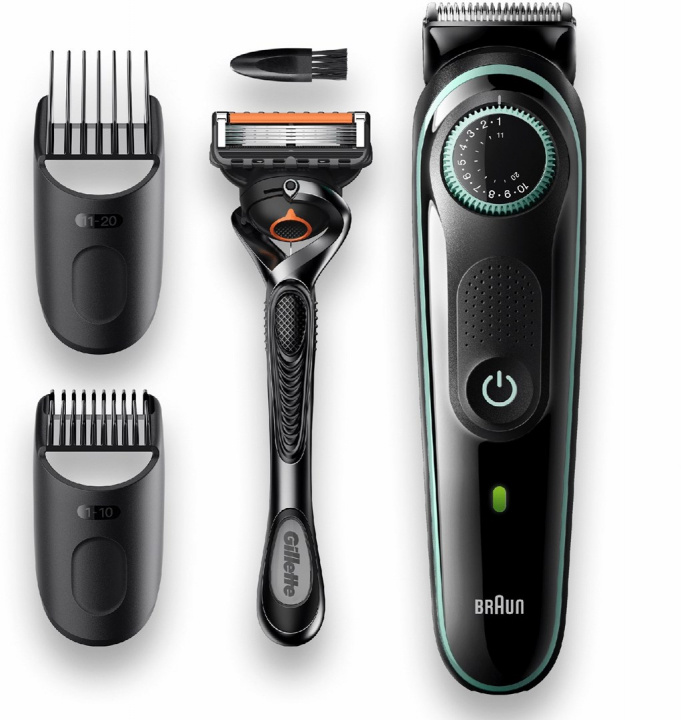 Braun BT3341 Skjegg- og hårtrimmer for skjegg, bart og hår, 0,5-20 mm, Svart i gruppen HELSE OG SKJØNNHET / Hår & styling / Barbering og trimming / Skjeggtrimmere og tilbehør hos TP E-commerce Nordic AB (38-97066)