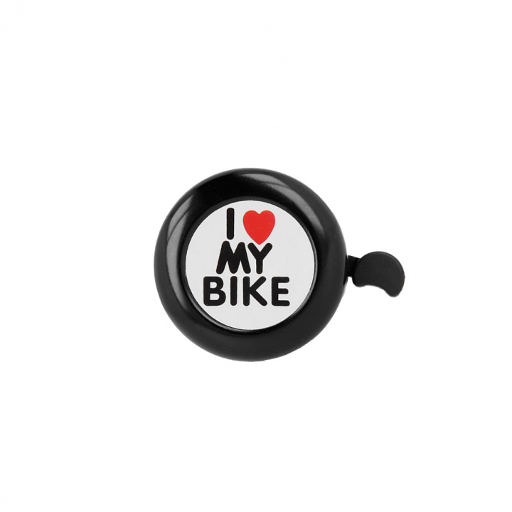 Forever Outdoor Sykkelklokke I love my bike, svart i gruppen SPORT, FRITID & HOBBY / Sportsutstyr / Sykkeltilbehør / Annet sykkeltilbehør hos TP E-commerce Nordic AB (38-97105)