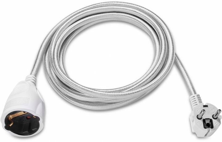 Limited Label jordet skjøteledning i tekstil, 3 meter, grå i gruppen HJEM, HUS OG HAGE / El og belysning / Skjøteledninger hos TP E-commerce Nordic AB (38-97178)