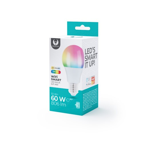 Forever Light Smart LED-Lampa med WiFi E27 10W , RGB i gruppen Elektronikk / Lys / LED-lys hos TP E-commerce Nordic AB (38-97199)