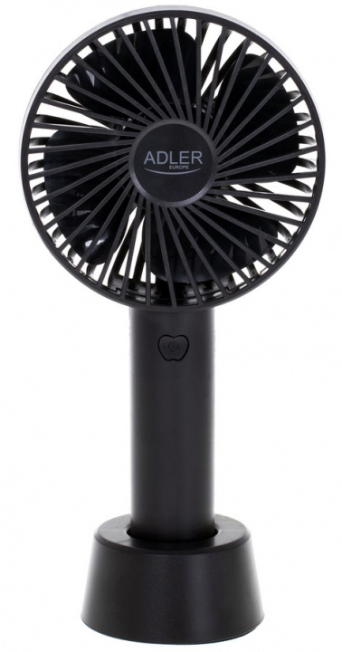Adler AD 7331 Oppladbar vifte 9 cm, 3 hastigheter, svart i gruppen HJEM, HUS OG HAGE / Vifter og klimaprodukter / Håndvifte & Minivifte hos TP E-commerce Nordic AB (38-97286)