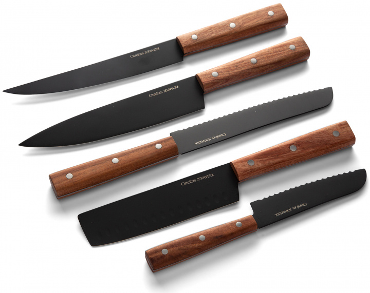 Orrefors Jernverk 5-pakning Kniver Svart i gruppen HJEM, HUS OG HAGE / Kjøkkenutstyr / Kjøkkenkniver og knivslipere hos TP E-commerce Nordic AB (38-97296)