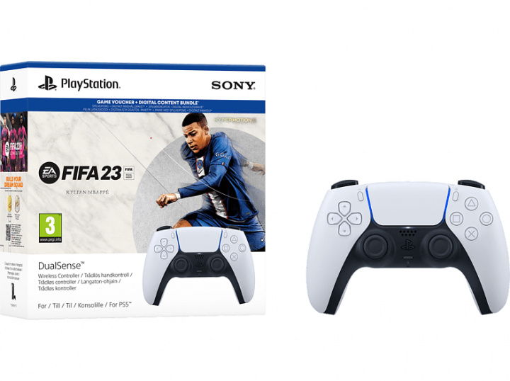 SONY DualSense PlayStation 5 håndkontroller + FIFA 23 i gruppen Elektronikk / TV-spill & tilbehør / Sony PlayStation 5 / Spillkonsoller hos TP E-commerce Nordic AB (38-97349)