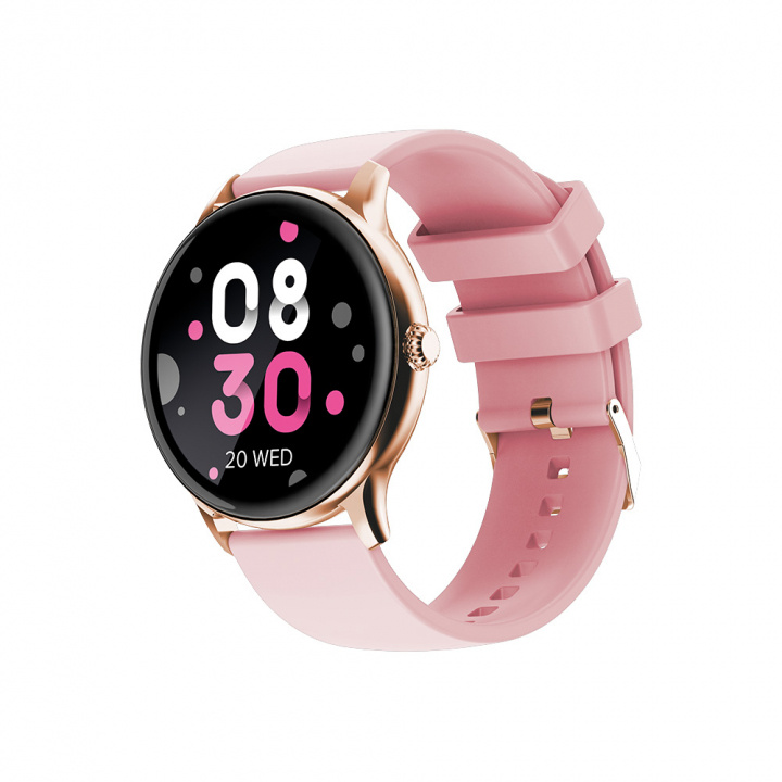 Maxlife smartklokke MXSW-100, rosa gull i gruppen SPORT, FRITID & HOBBY / Smartwatch og Aktivitetsmålere / Smartwatches hos TP E-commerce Nordic AB (38-97451)