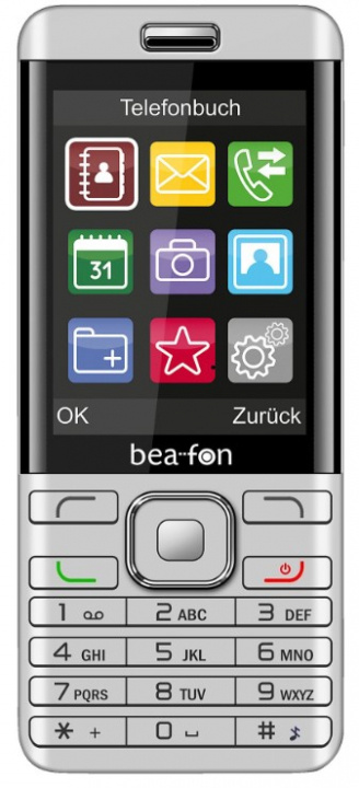 Beafon C350, 2G, Enkel mobiltelefon med färgskärm, Silver i gruppen SMARTTELEFON & NETTBRETT / Mobiltelefoner & smartphones hos TP E-commerce Nordic AB (38-97481)