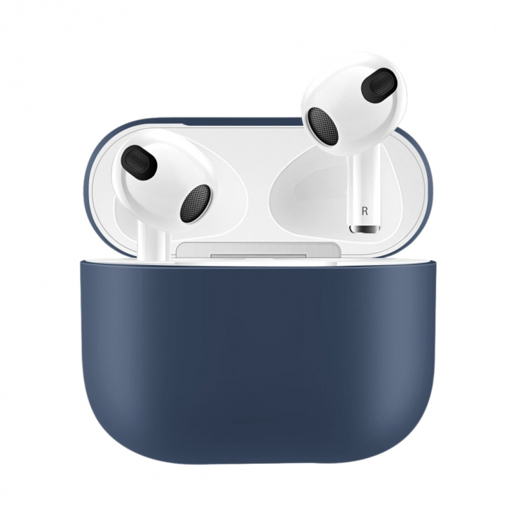 Silikonskall til Airpods 3, mørkeblå i gruppen Elektronikk / Lyd & Bilde / Hodetelefoner & Tilbehør / Tilbehør hos TP E-commerce Nordic AB (38-97510)