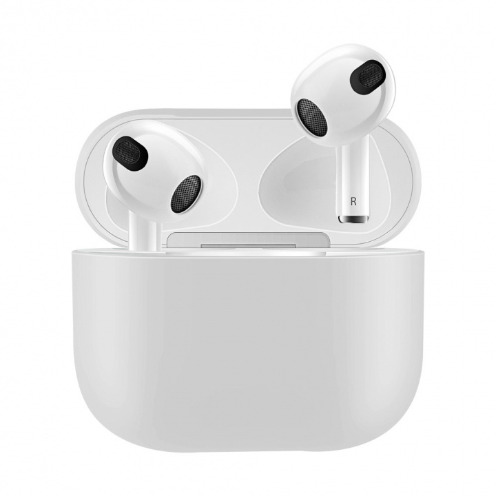 Silikonskal till Airpods 3, Vit i gruppen Elektronikk / Lyd & Bilde / Hodetelefoner & Tilbehør / Tilbehør hos TP E-commerce Nordic AB (38-97533)