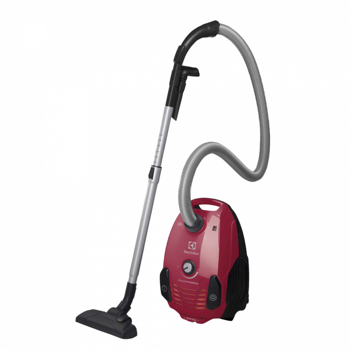 Electrolux EPF61RR PowerForce Dammsugare med påse, Röd i gruppen HJEM, HUS OG HAGE / Rengjøringsprodukter / Støvsugere og tilbehør / Gulvstøvsugere hos TP E-commerce Nordic AB (38-97681)