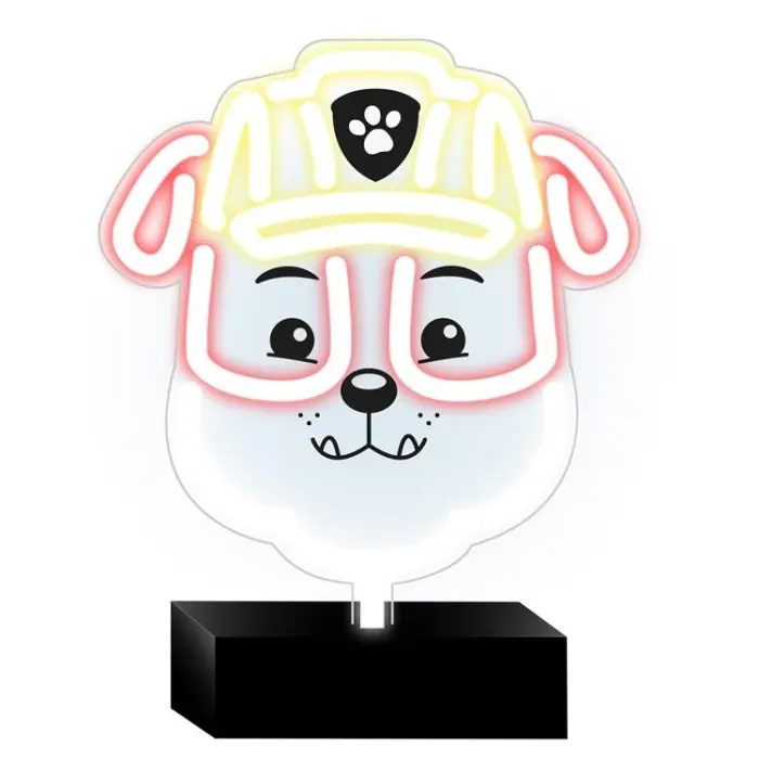 Paw Patrol Bordslampa med Neon LED, Rubble i gruppen LEKER, BARN OG BABY / Barnerom / Belysning / Bordlamper hos TP E-commerce Nordic AB (38-97713)