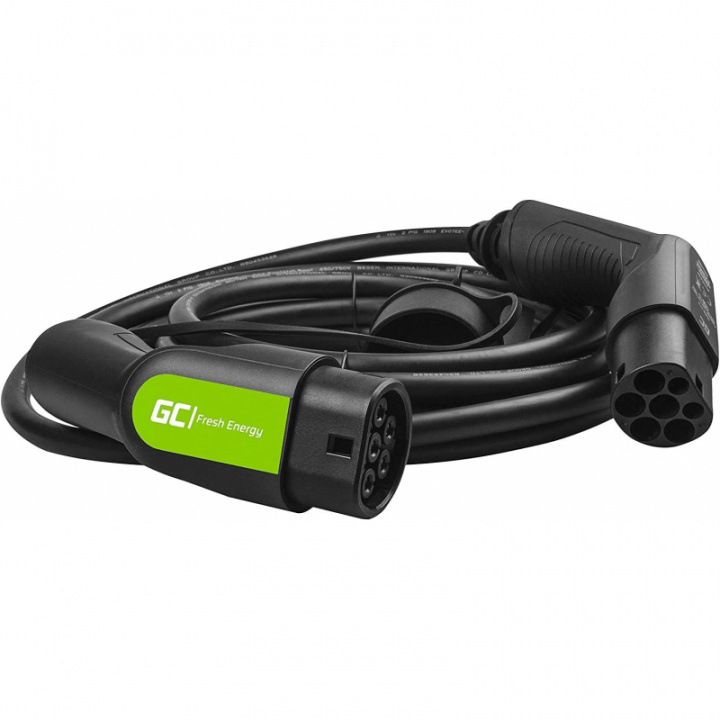 Greencell Ladekabel Elbil Ev09 Typ2 5M 7,2Kw 32A 1-fase Svart Ip55 i gruppen Bil / Elbil hos TP E-commerce Nordic AB (38-98035)