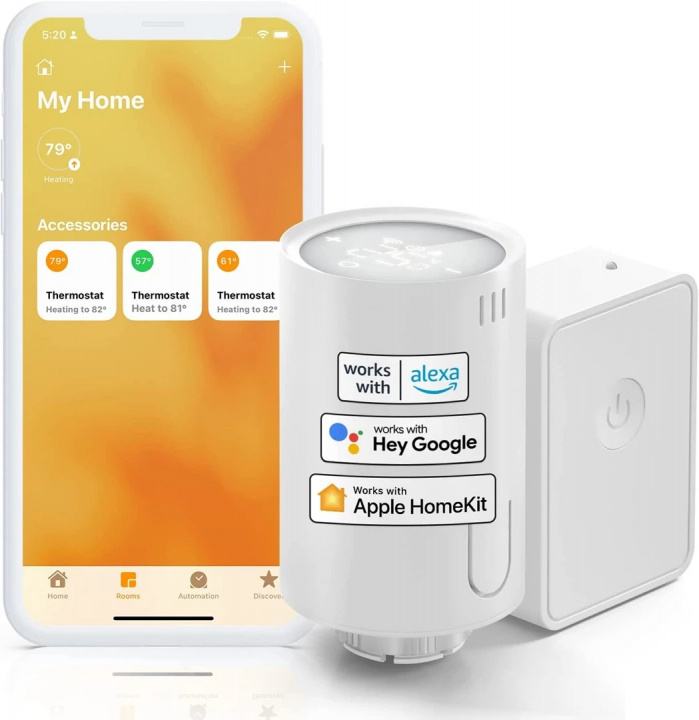 Meross Smart Thermostatic Valve Start Kit i gruppen HJEM, HUS OG HAGE / Vifter og klimaprodukter / Panelovner hos TP E-commerce Nordic AB (38-98085)