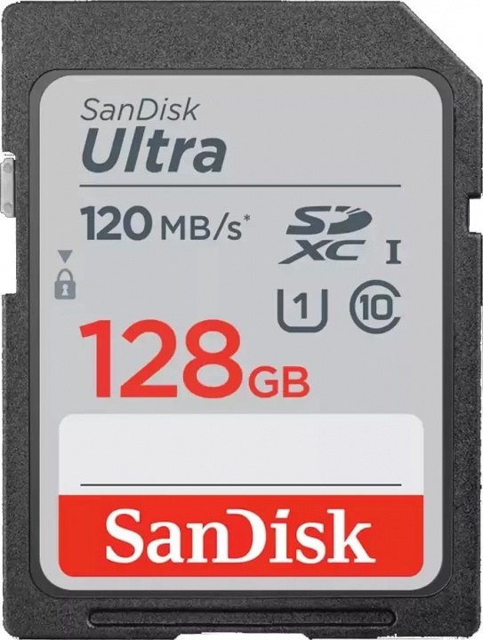 SanDisk Minneskort SDXC Ultra 128Gb 120Mb/s i gruppen Elektronikk / Lagringsmedia / Minnekort / SD/SDHC/SDXC hos TP E-commerce Nordic AB (38-98107)