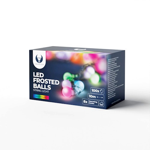 LED-Slinga 10m, 230V, 100st LED-bollar, Flerfärgad i gruppen Elektronikk / Lys / LED sløyfer hos TP E-commerce Nordic AB (38-98123)