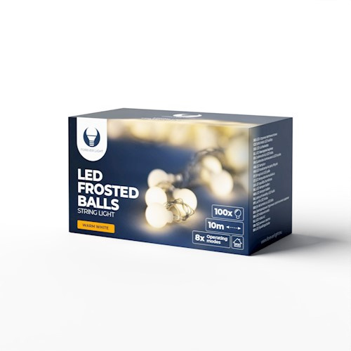 LED-sløyfe 10m, 230V, 100stk LED-kuler, Varm hvit i gruppen Elektronikk / Lys / LED sløyfer hos TP E-commerce Nordic AB (38-98124)