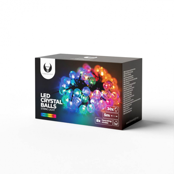 LED String 6,5 m 30 lyskuler, flerfarget i gruppen Elektronikk / Lys / LED sløyfer hos TP E-commerce Nordic AB (38-98127)