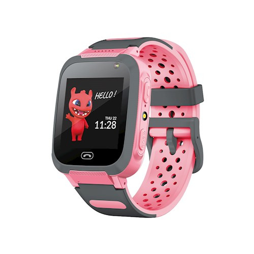 Maxlife Smartklokke med silikonarmbånd for barn, Rosa - 2G i gruppen SPORT, FRITID & HOBBY / Smartwatch og Aktivitetsmålere / Smartwatch for barn hos TP E-commerce Nordic AB (38-98142)