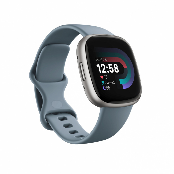 Fitbit Versa 4 Blue/Platinum i gruppen SPORT, FRITID & HOBBY / Smartwatch og Aktivitetsmålere / Smartwatches hos TP E-commerce Nordic AB (38-98155)