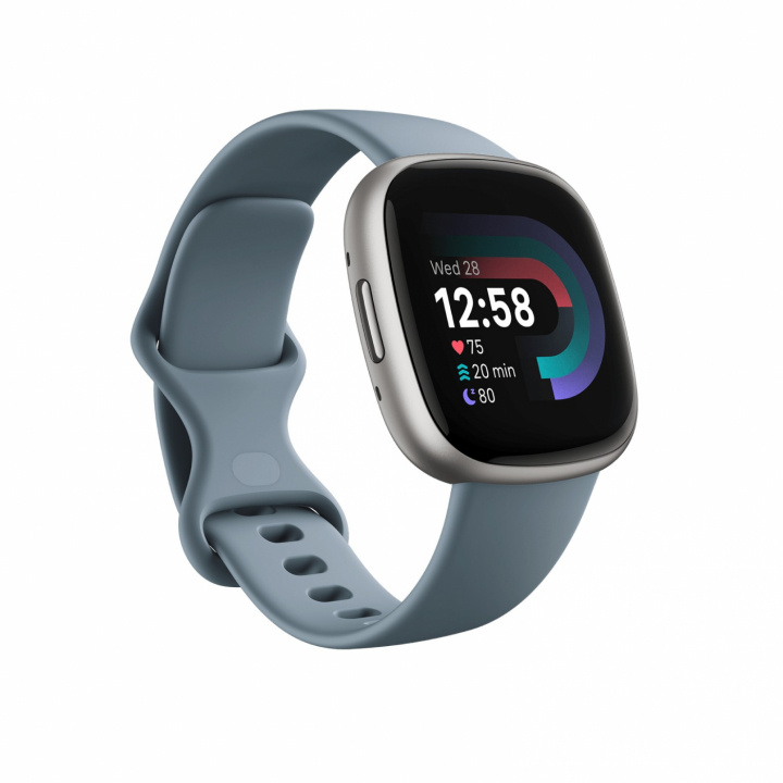 Fitbit Versa 4 Blå/Platina i gruppen SPORT, FRITID & HOBBY / Smartwatch og Aktivitetsmålere / Smartwatches hos TP E-commerce Nordic AB (38-98155)