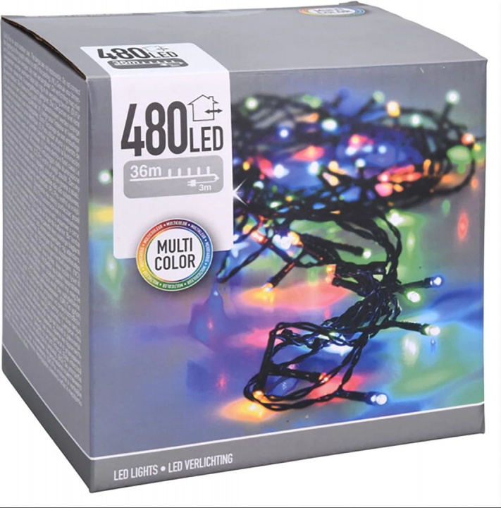 Lyskæde 480 LED 36m, flerfarget i gruppen Elektronikk / Lys / Julebelysning hos TP E-commerce Nordic AB (38-98191)