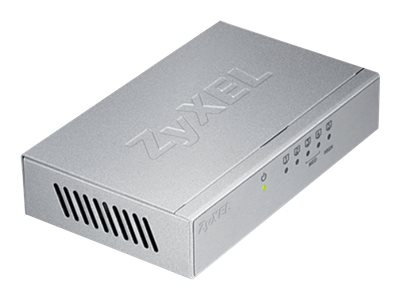 Zyxel GS-105B Switch 5-port Gigabit, metall og sølv i gruppen Datautstyr / Nettverk / Switcher hos TP E-commerce Nordic AB (38-98260)