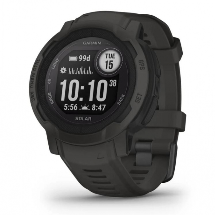 Garmin Instinct 2 Solar, Graphite i gruppen SPORT, FRITID & HOBBY / Smartwatch og Aktivitetsmålere / Smartwatches hos TP E-commerce Nordic AB (38-98385)