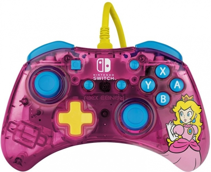 PDP Rock Candy Wired Controller - Peach (Switch) i gruppen Elektronikk / TV-spill & tilbehør / Nintendo Switch / Tilbehør hos TP E-commerce Nordic AB (38-98411)