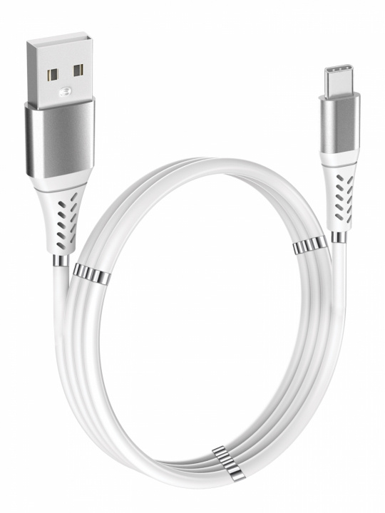 GadgetMonster Magnetisk USB-C-ladekabel, uten kabelrot, 2,4A, 1 m i gruppen SMARTTELEFON & NETTBRETT / Ladere og Kabler / Kabler / Kabler type C hos TP E-commerce Nordic AB (38-98427)