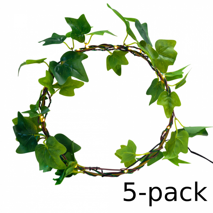 5-pakning GadgetMonster Green Leaf Light String i gruppen Elektronikk / Lys / LED sløyfer hos TP E-commerce Nordic AB (38-98447PKT)