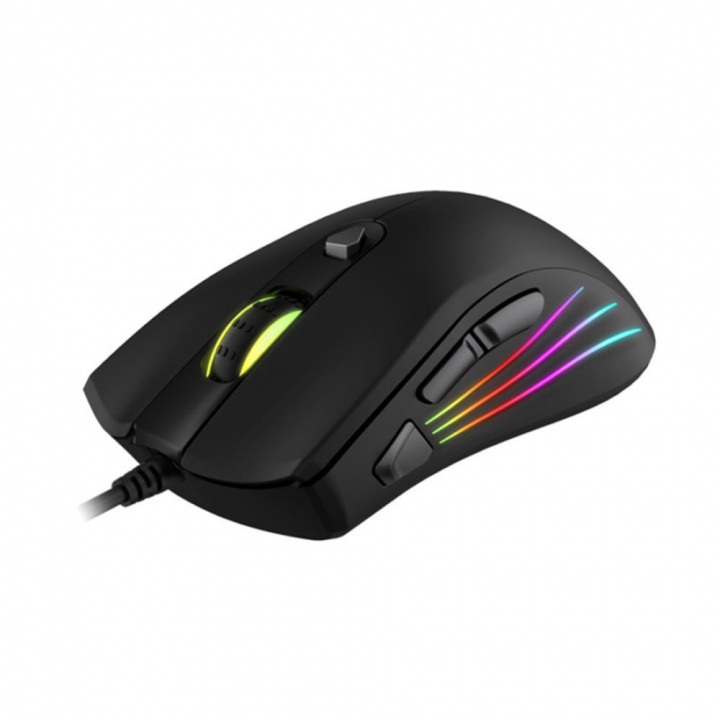 Havit MS1002 Programmerbar RGB-spillmus 3200 DPI med 7 knapper i gruppen Datautstyr / GAMING / Mus hos TP E-commerce Nordic AB (38-98462)