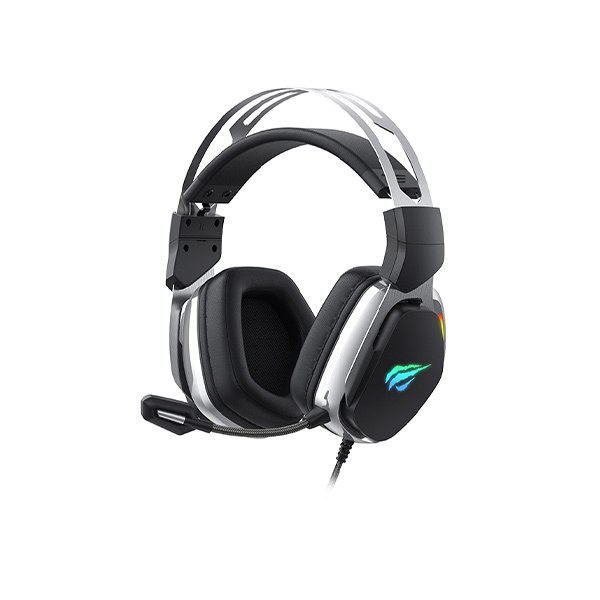 Havit Gaming H2018U Full-size Wired Headset, USB, svart/sølv i gruppen Datautstyr / GAMING / Headset hos TP E-commerce Nordic AB (38-98464)